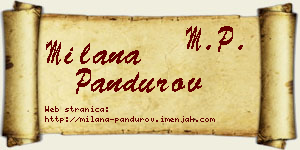 Milana Pandurov vizit kartica